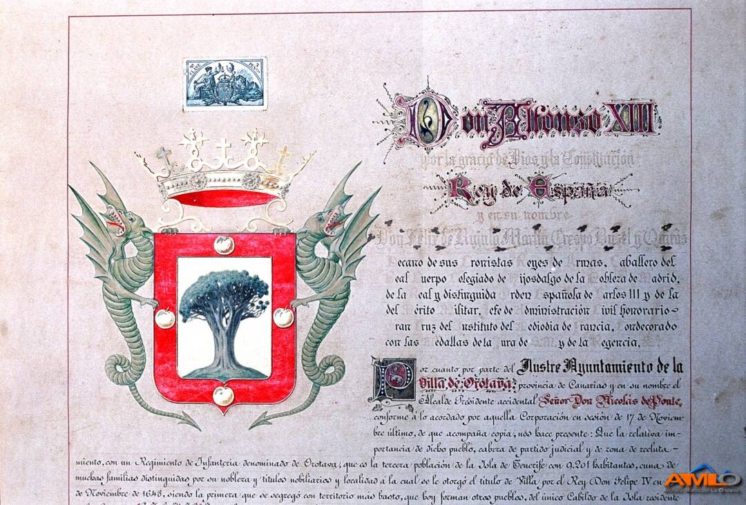 Escudo de La Orotava cuadro original