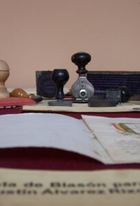 Colección de sellos de caucho.<br>Fondo fotográfico Archivo Municipal La Orotava.