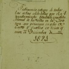 Actas del Pleno de 1821.