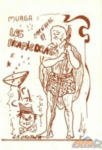 Programa Murga Los Picapiedras. 1987.<br>Fondo Archivo Municipal La Orotava.